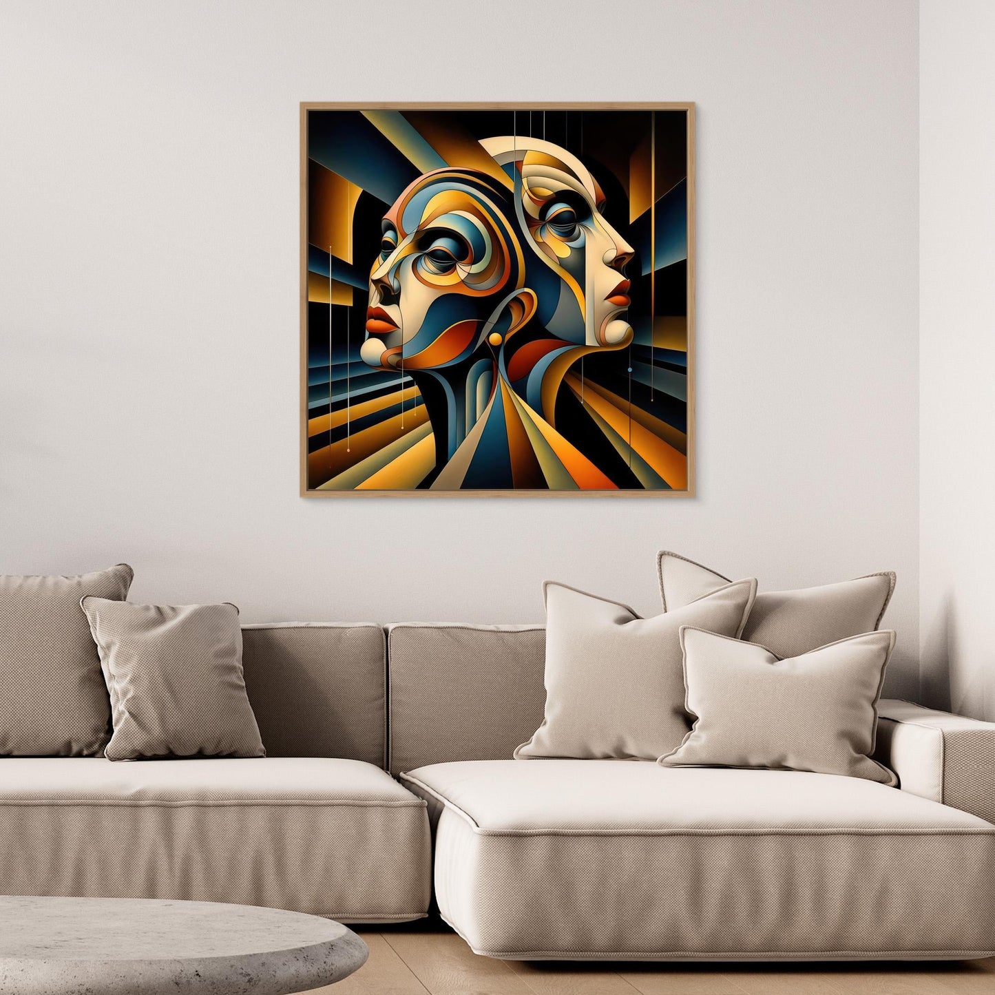 Duality in Motion: Abstract Portraiture in Geometric Flow