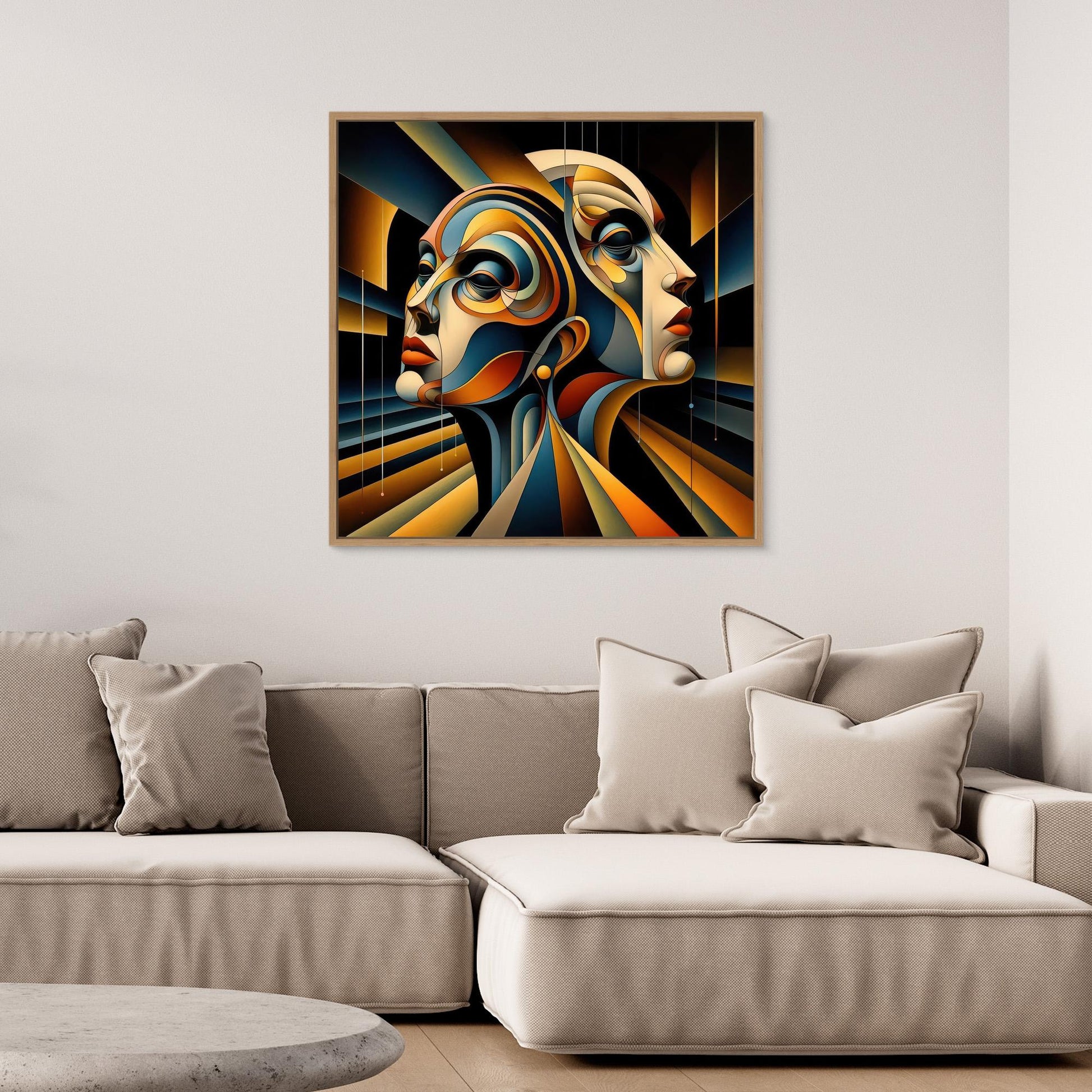 Duality in Motion: Abstract Portraiture in Geometric Flow