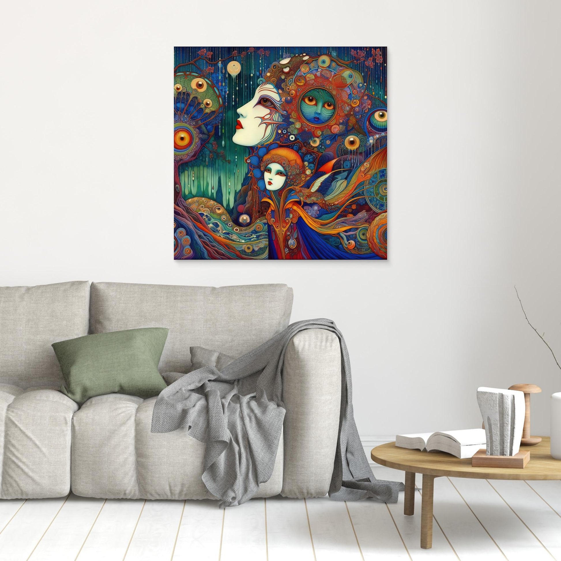 Celestial Reverie: Dual Spirits in Cosmic Flow