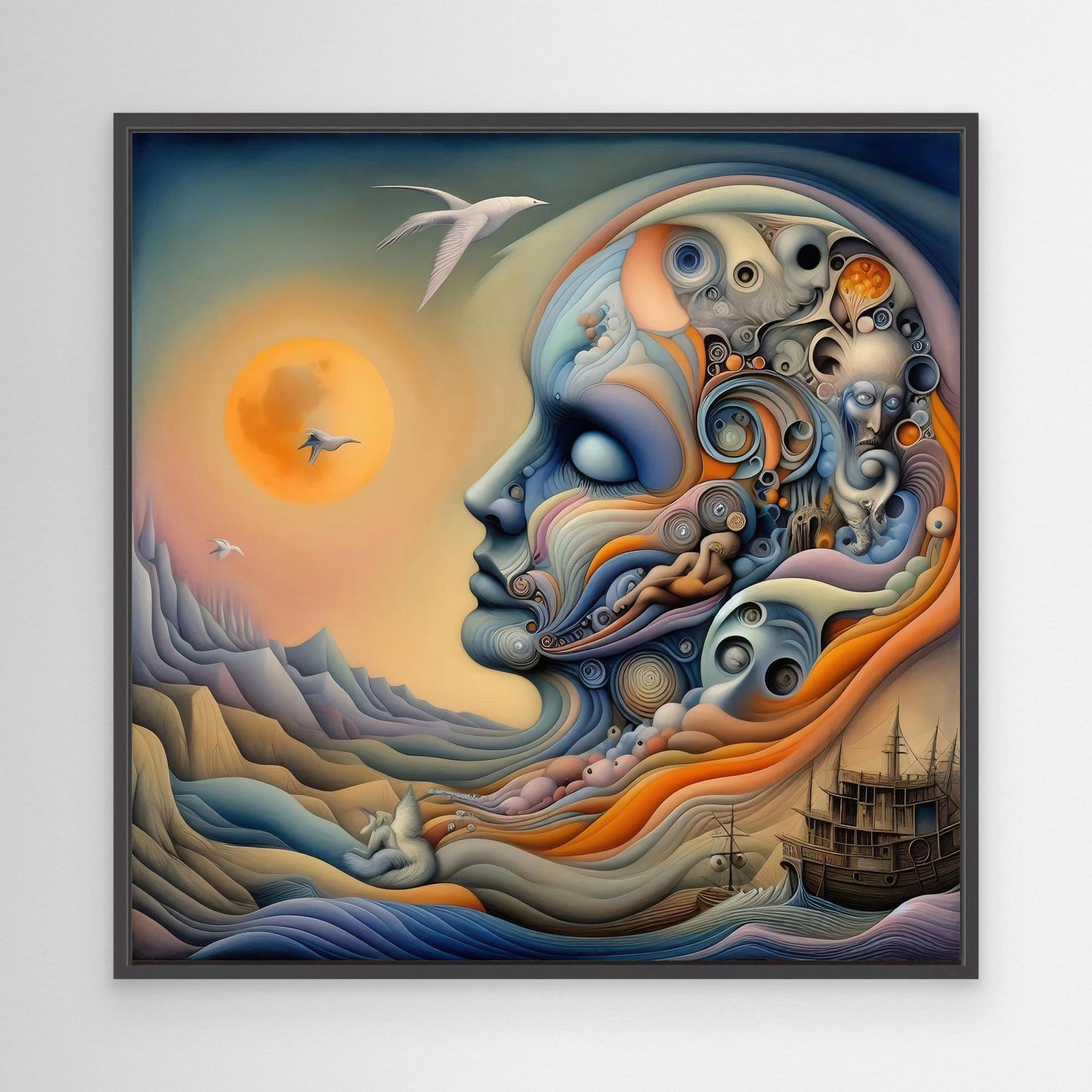 Conscious Drift: Surreal Profile in Dreamscape