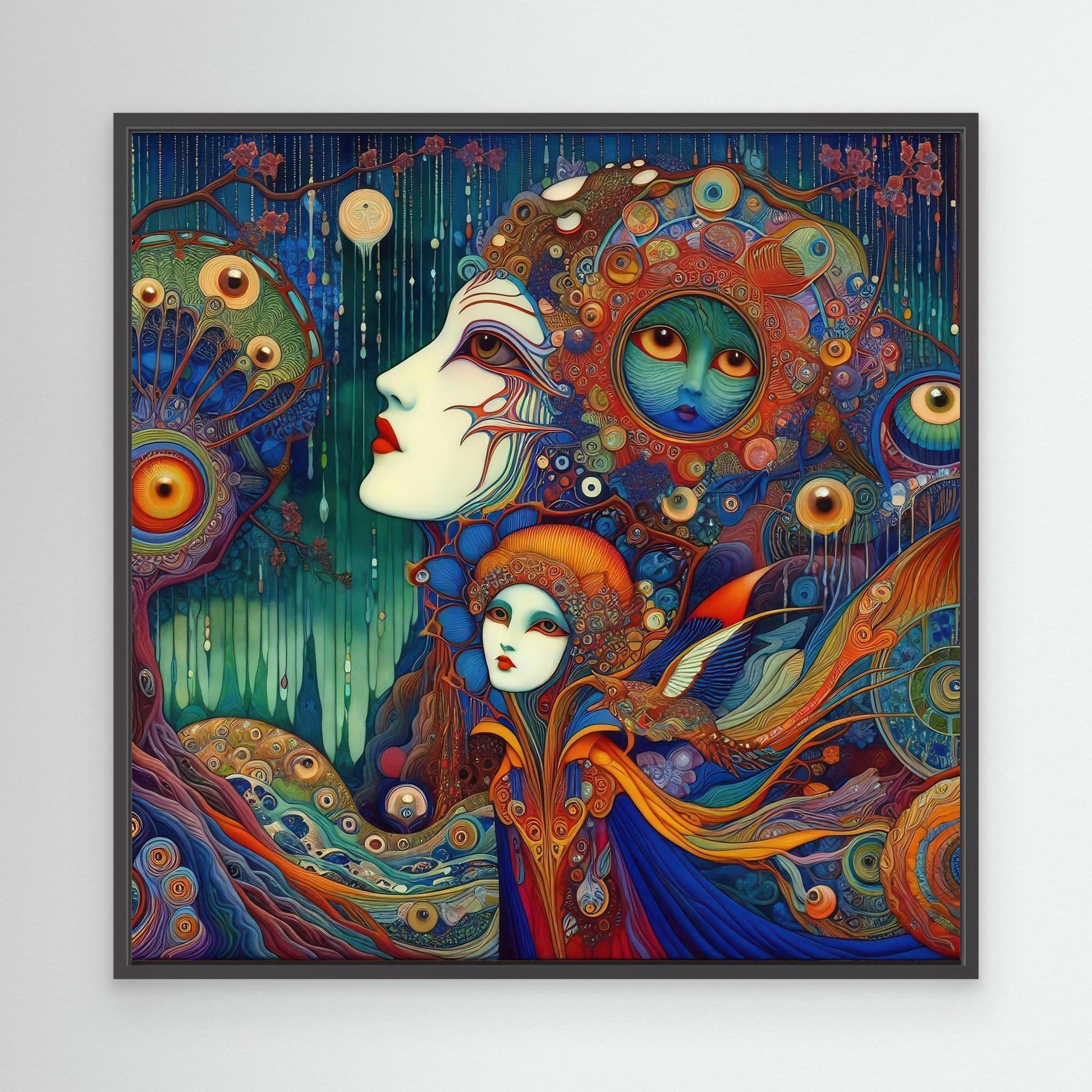 Celestial Reverie: Dual Spirits in Cosmic Flow