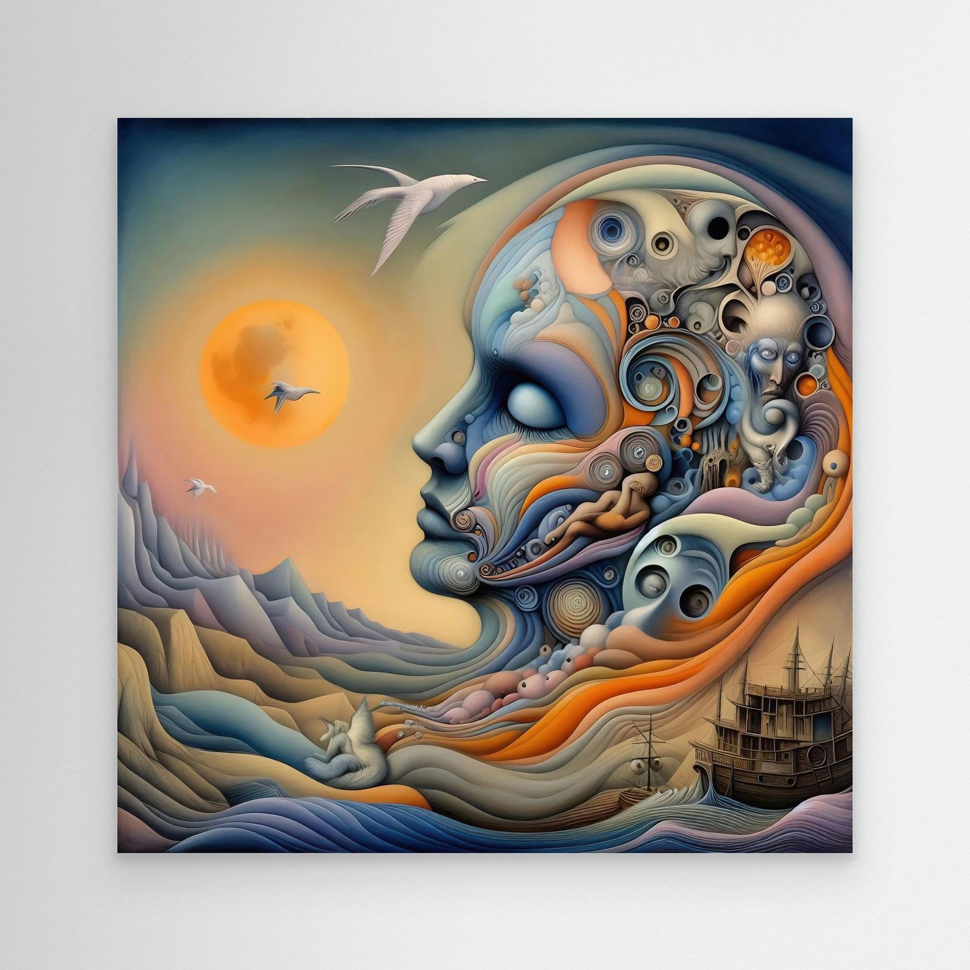 Conscious Drift: Surreal Profile in Dreamscape