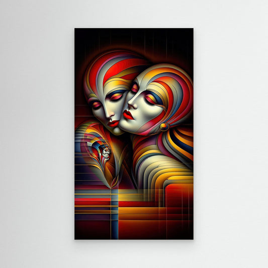 Entwined Echoes: A Surreal Portrait of Connection