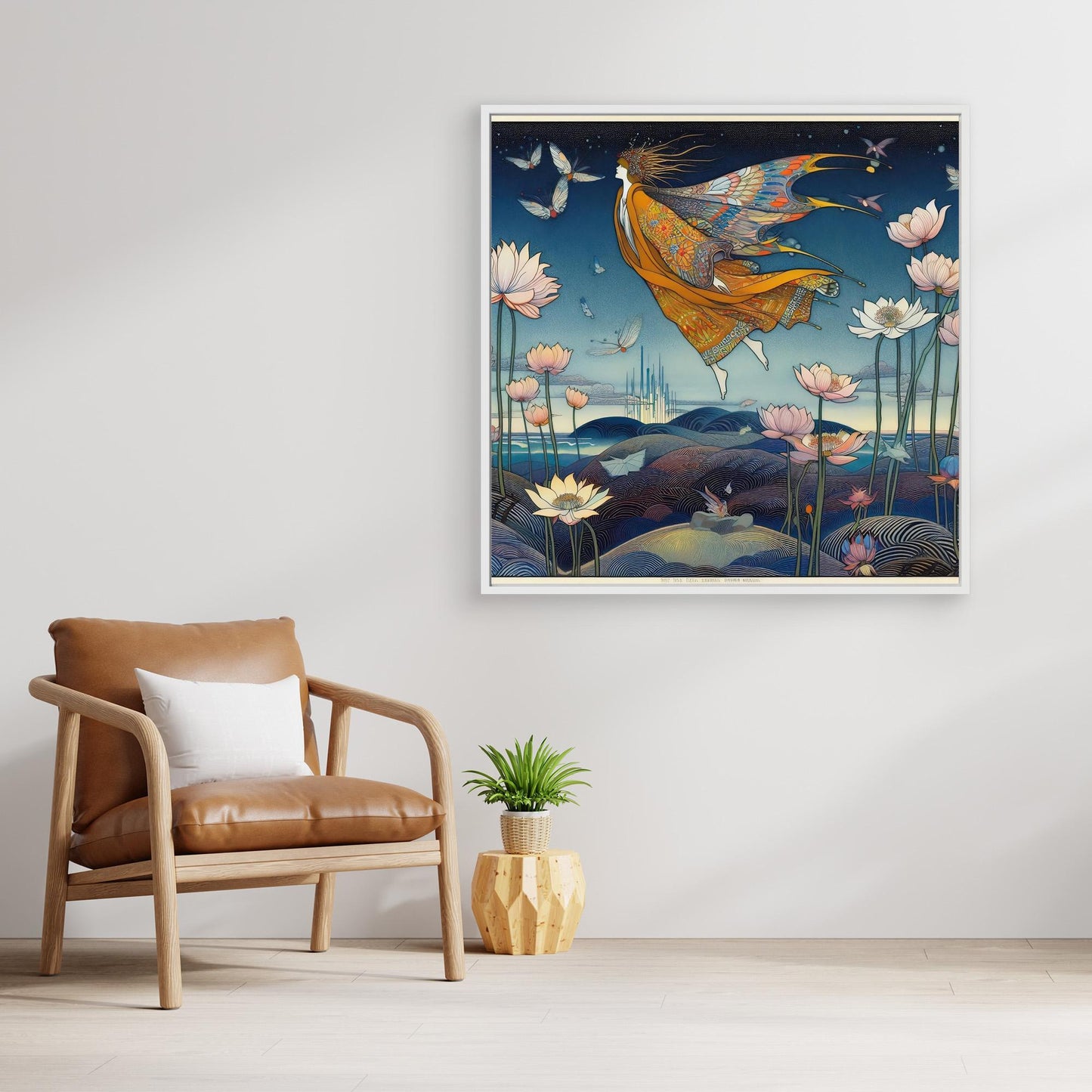 Mystical Flight Over Lotus Realms