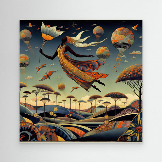 Celestial Drift through Patterned Skies