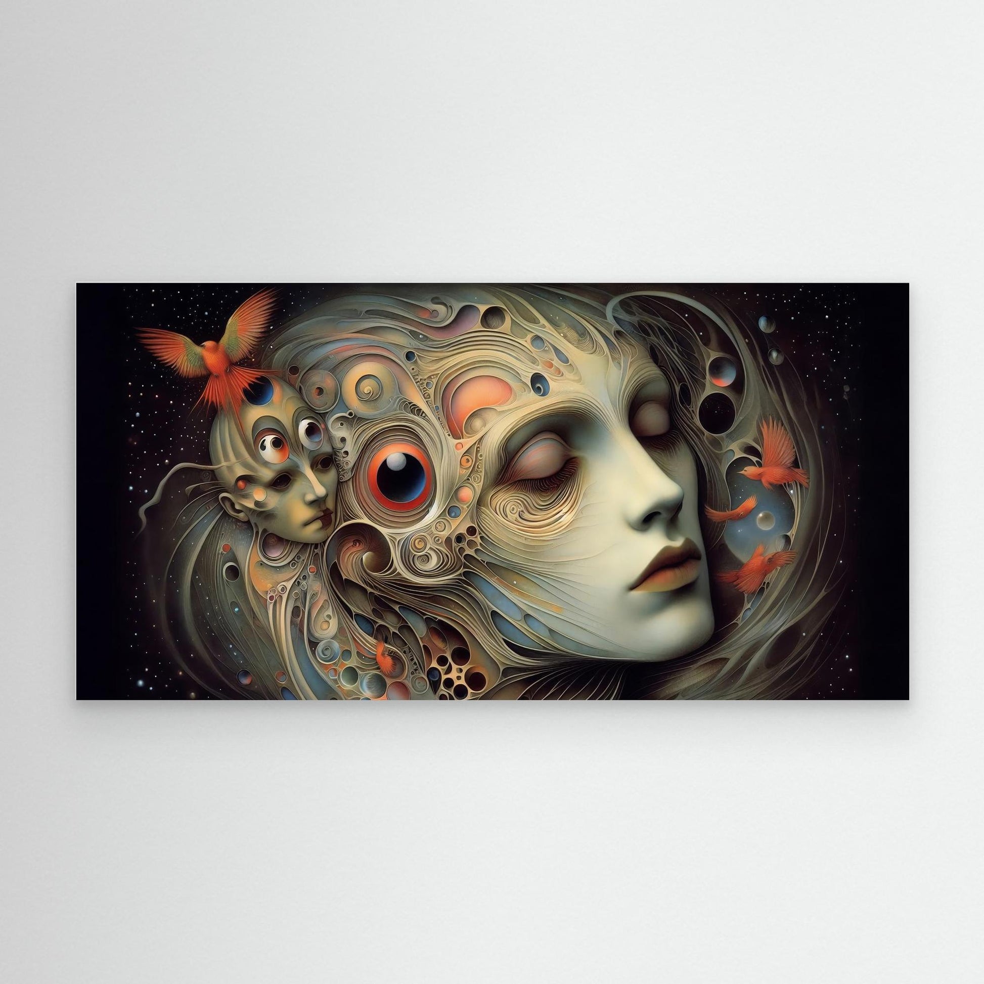 Whispers of Dual Souls: A Surreal Flight