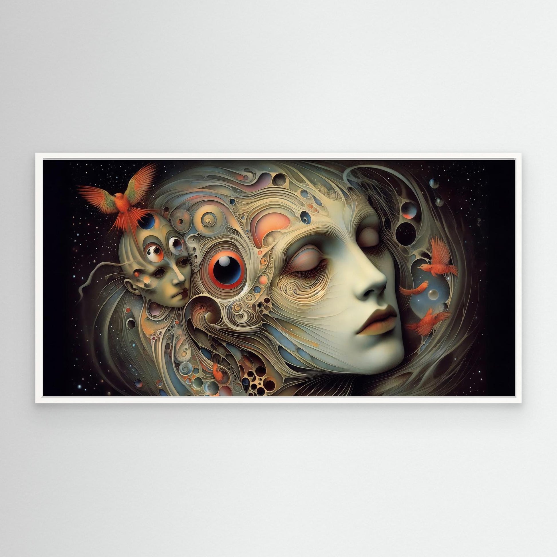 Whispers of Dual Souls: A Surreal Flight