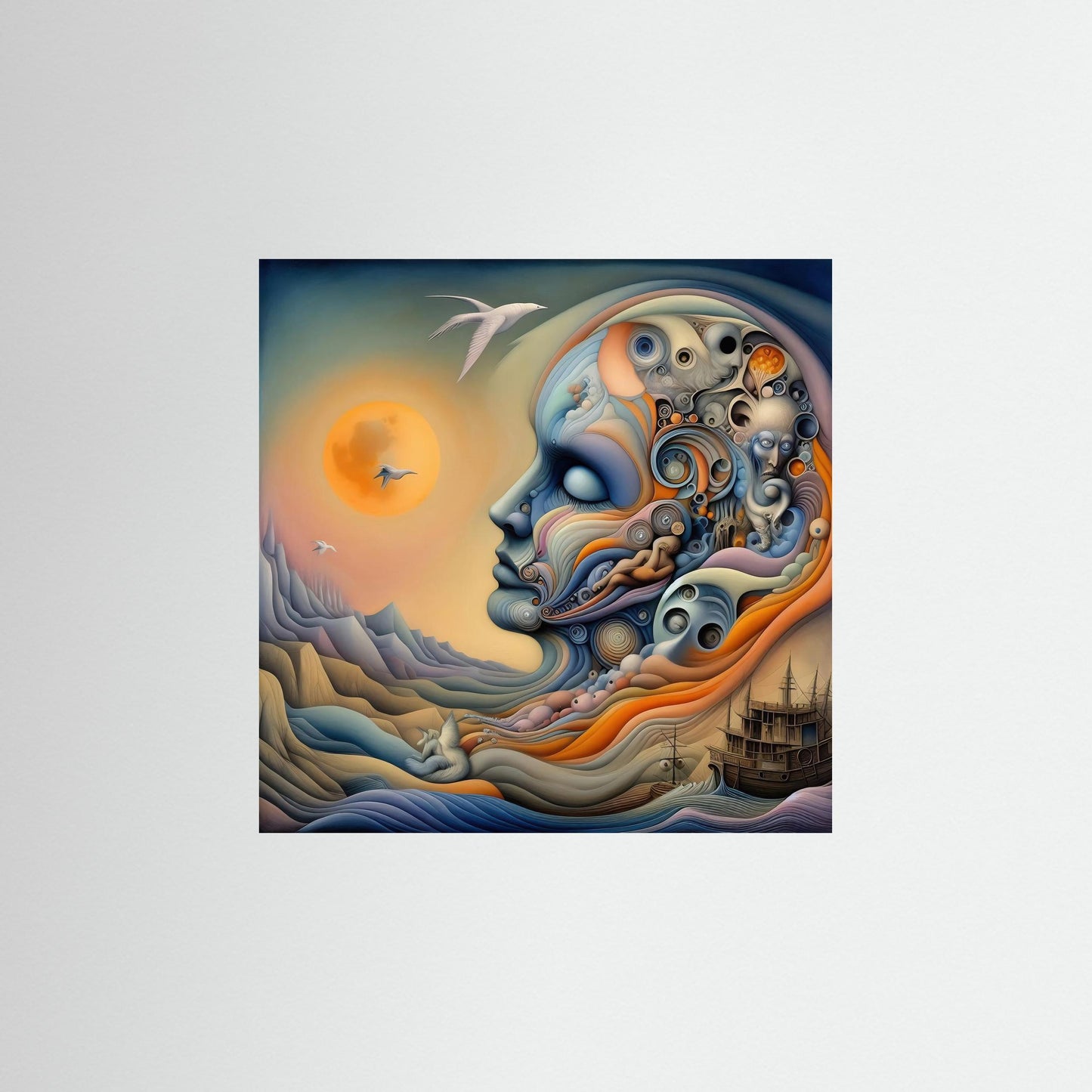 Conscious Drift: Surreal Profile in Dreamscape