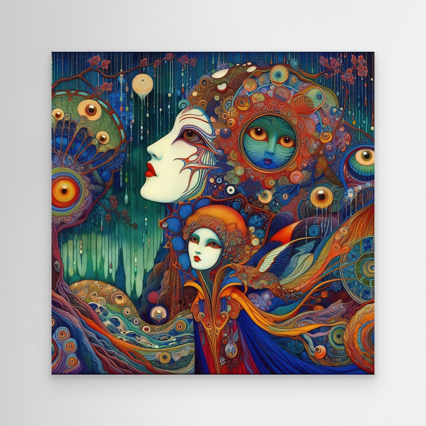 Celestial Reverie: Dual Spirits in Cosmic Flow