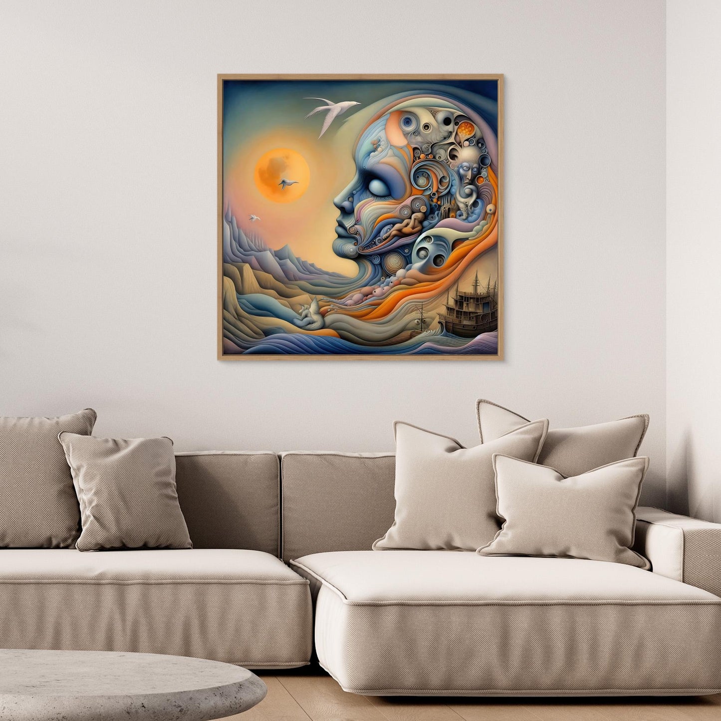 Conscious Drift: Surreal Profile in Dreamscape