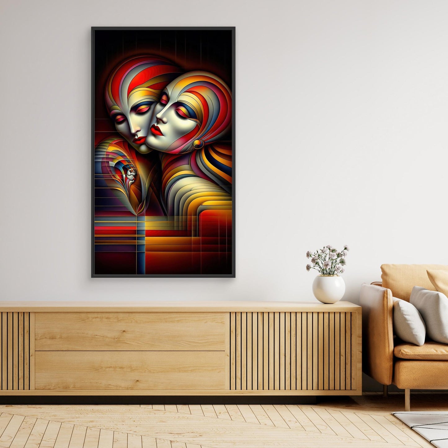 Entwined Echoes: A Surreal Portrait of Connection