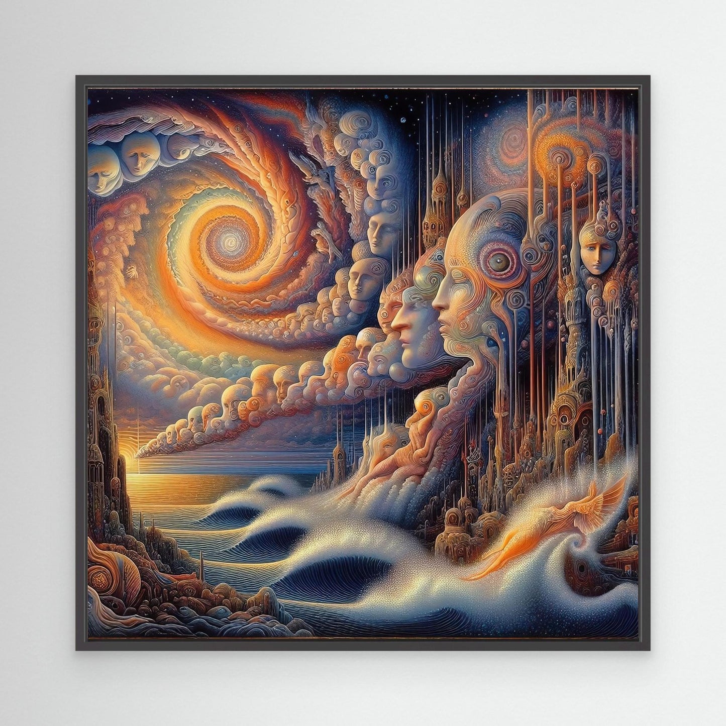 Thought Currents: Faces in the Spiral Sky