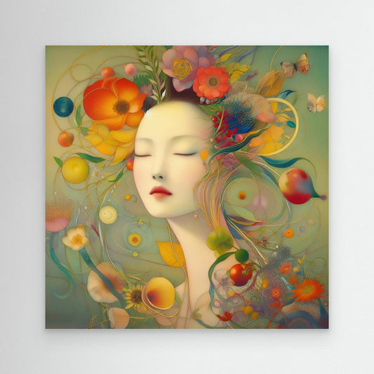 Portrait of a Woman with Flowers
