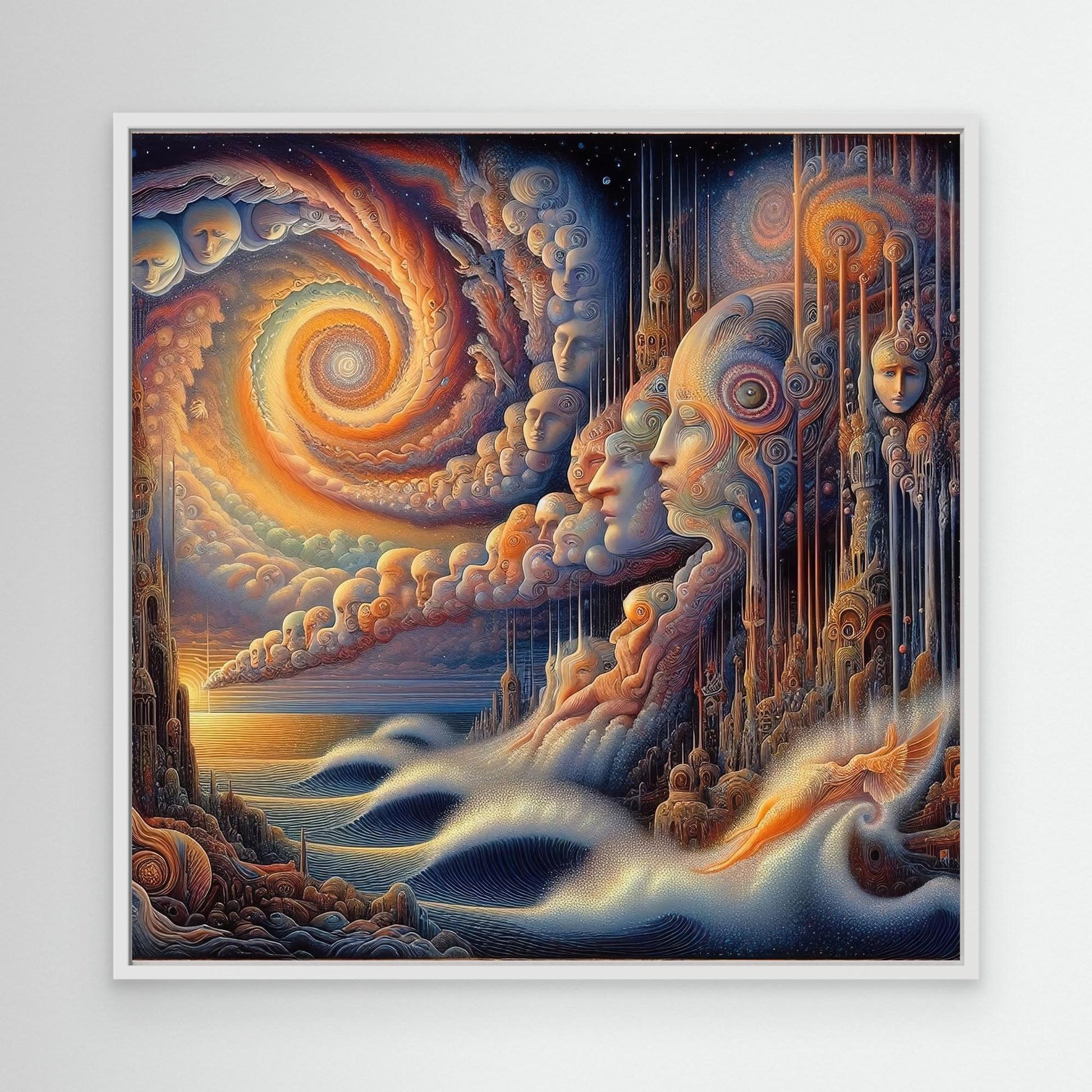 Thought Currents: Faces in the Spiral Sky