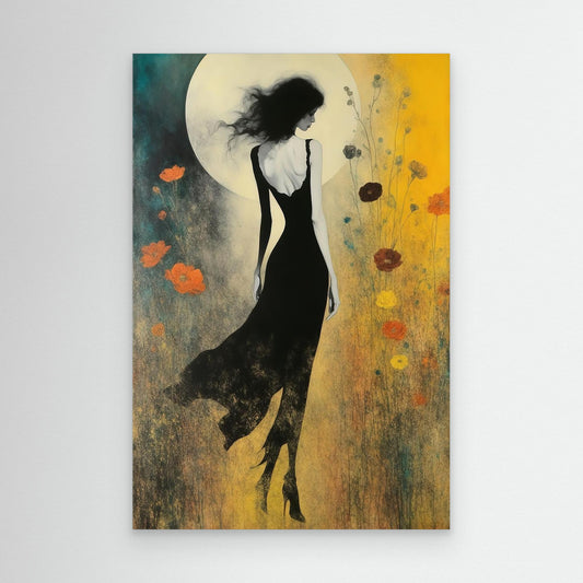 Woman in Black Dress