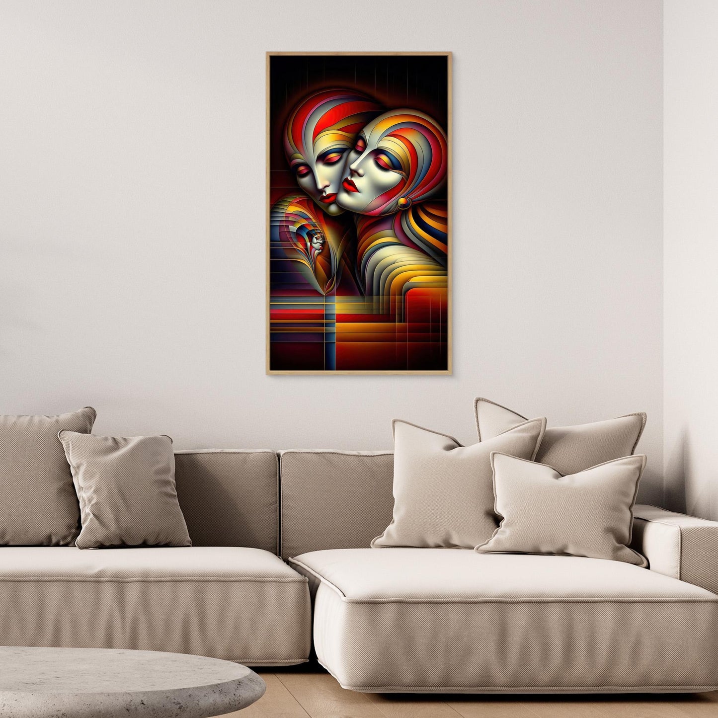 Entwined Echoes: A Surreal Portrait of Connection