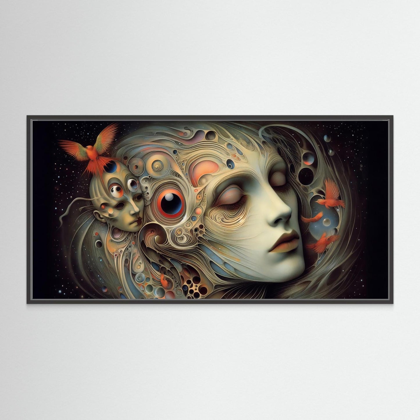 Whispers of Dual Souls: A Surreal Flight